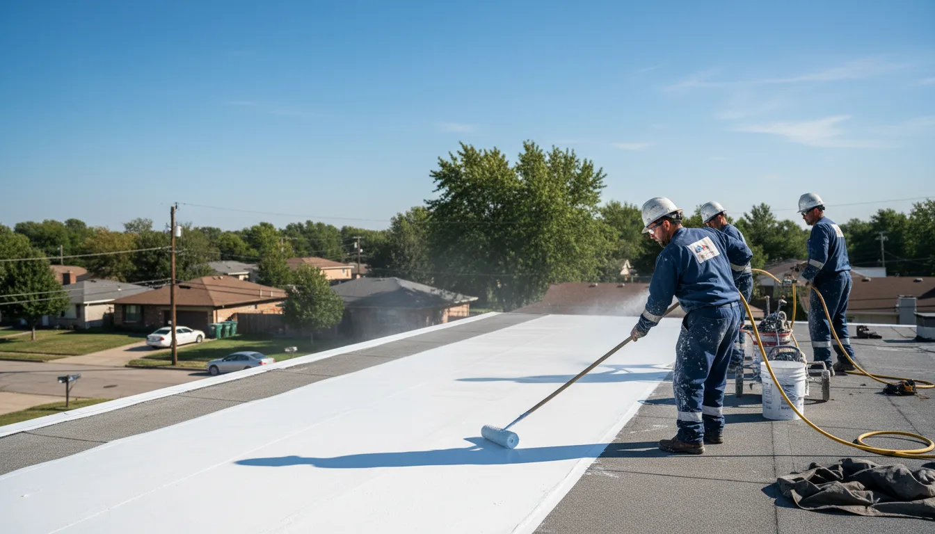 Commercial roof coating in Reinholds, PA near me